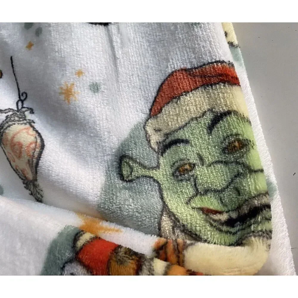 Shrek Christmas Throw Blanket‎ 50 X 70” Donkey Puss N Boots Gingie Holiday NEW